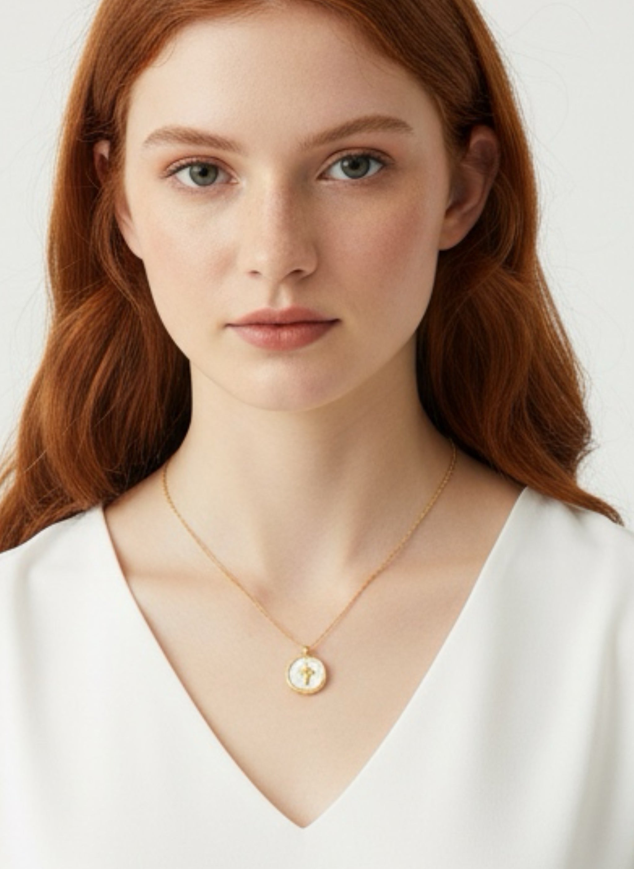 Mary Cross Necklace