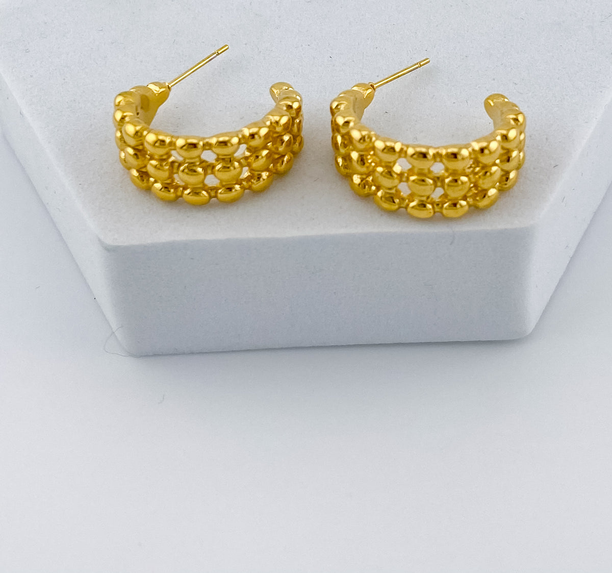 Olivia Beaded Hoops