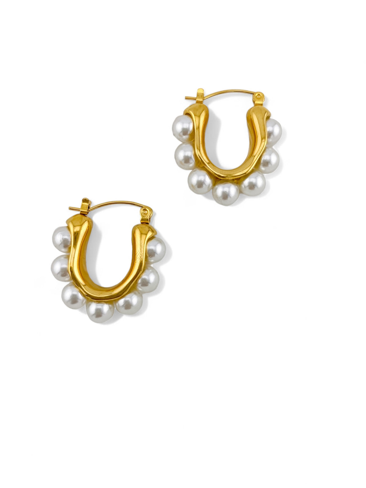 Selene Pearl Hoops